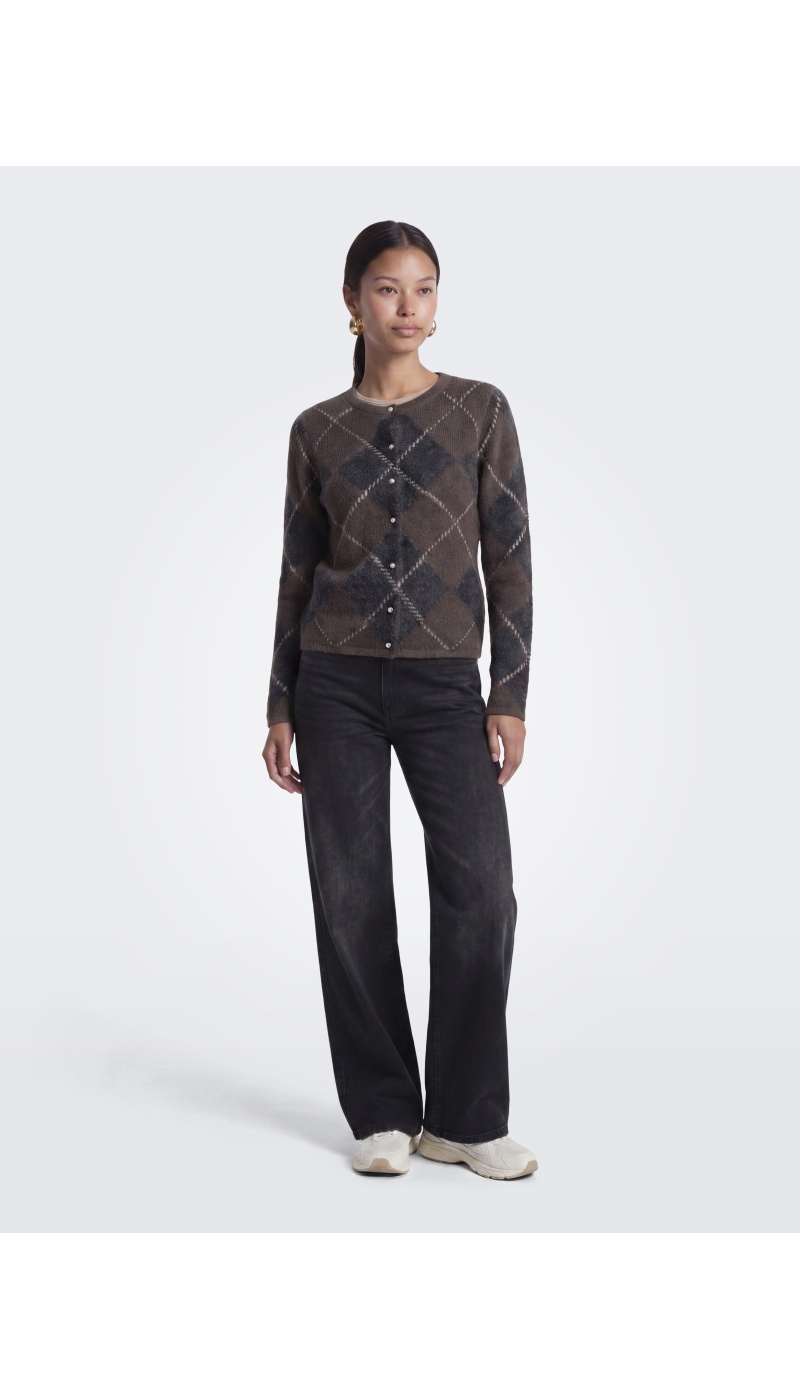 Gilet Maille Coffee Bean ONLNOEME ONLY - 2 | TOP